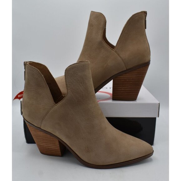 Blondo Womens 10 Wynona Sand Nubuck Waterproof Pointed Toe Zipped Booties Boots - Picture 12 of 13